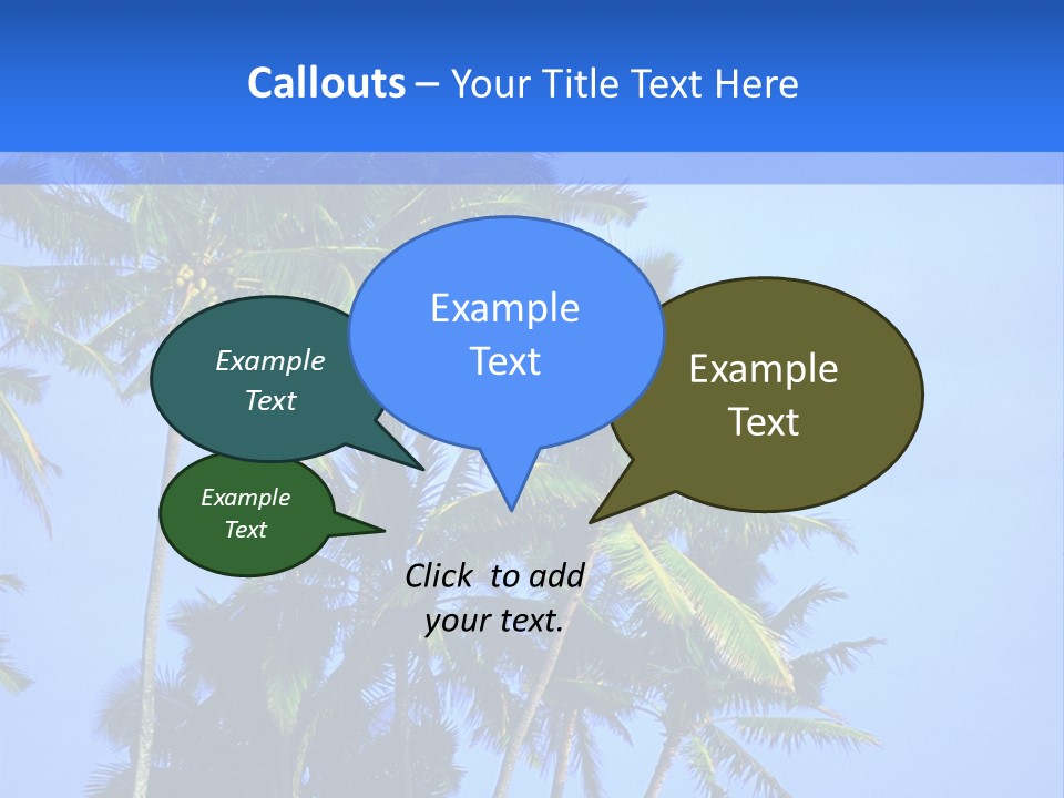 A Palm Tree On The Beach With The Ocean In The Background PowerPoint Template