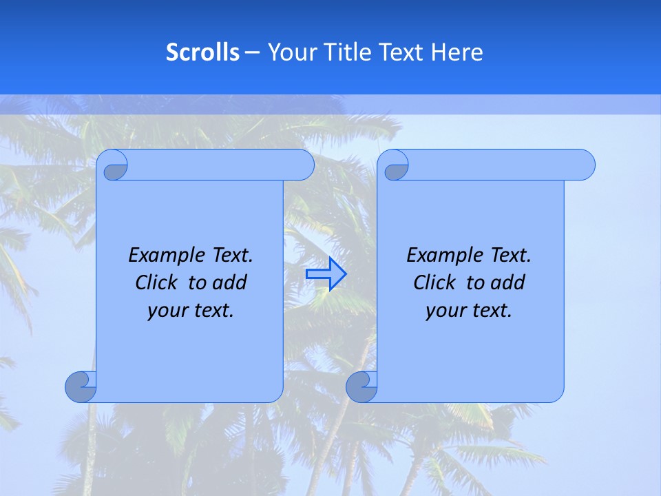 A Palm Tree On The Beach With The Ocean In The Background PowerPoint Template