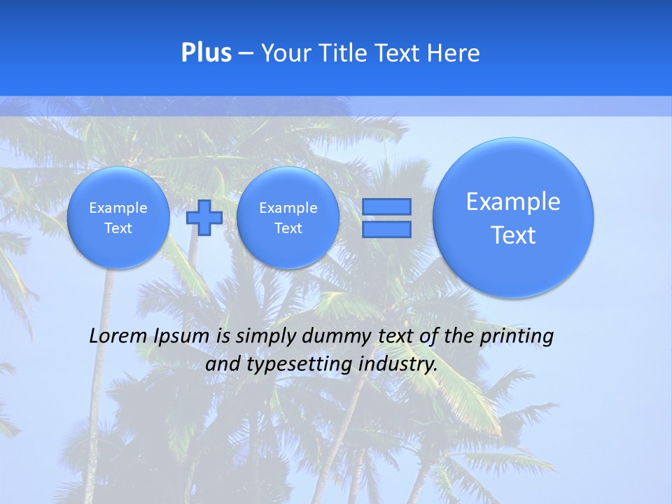 A Palm Tree On The Beach With The Ocean In The Background PowerPoint Template