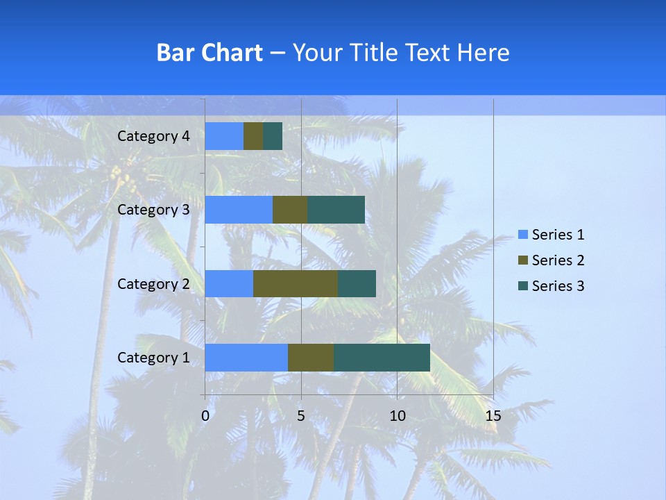 A Palm Tree On The Beach With The Ocean In The Background PowerPoint Template