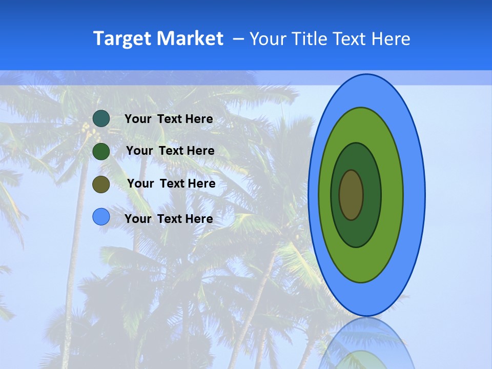 A Palm Tree On The Beach With The Ocean In The Background PowerPoint Template