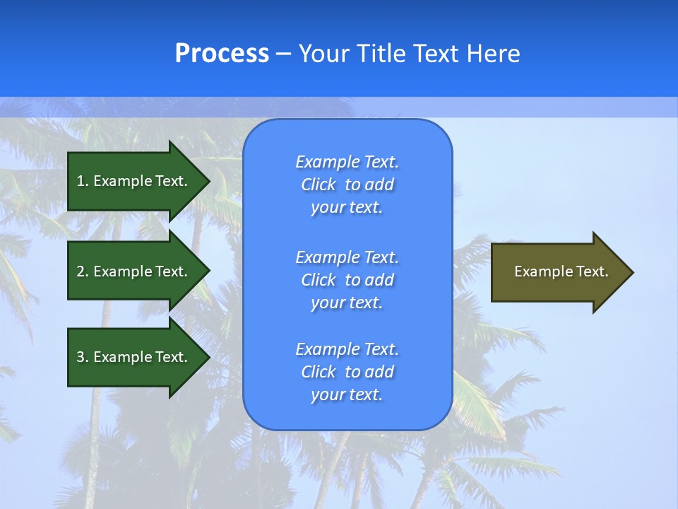 A Palm Tree On The Beach With The Ocean In The Background PowerPoint Template