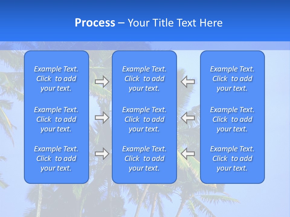 A Palm Tree On The Beach With The Ocean In The Background PowerPoint Template