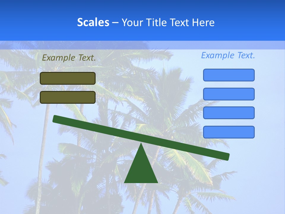 A Palm Tree On The Beach With The Ocean In The Background PowerPoint Template