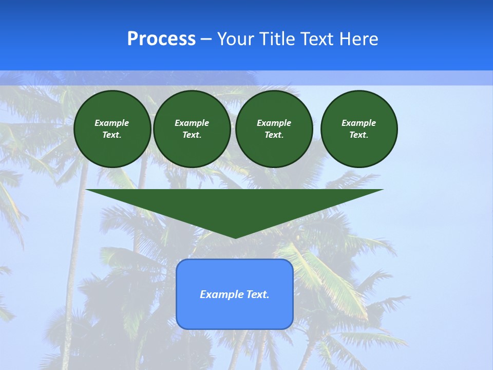 A Palm Tree On The Beach With The Ocean In The Background PowerPoint Template