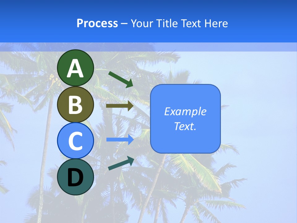 A Palm Tree On The Beach With The Ocean In The Background PowerPoint Template