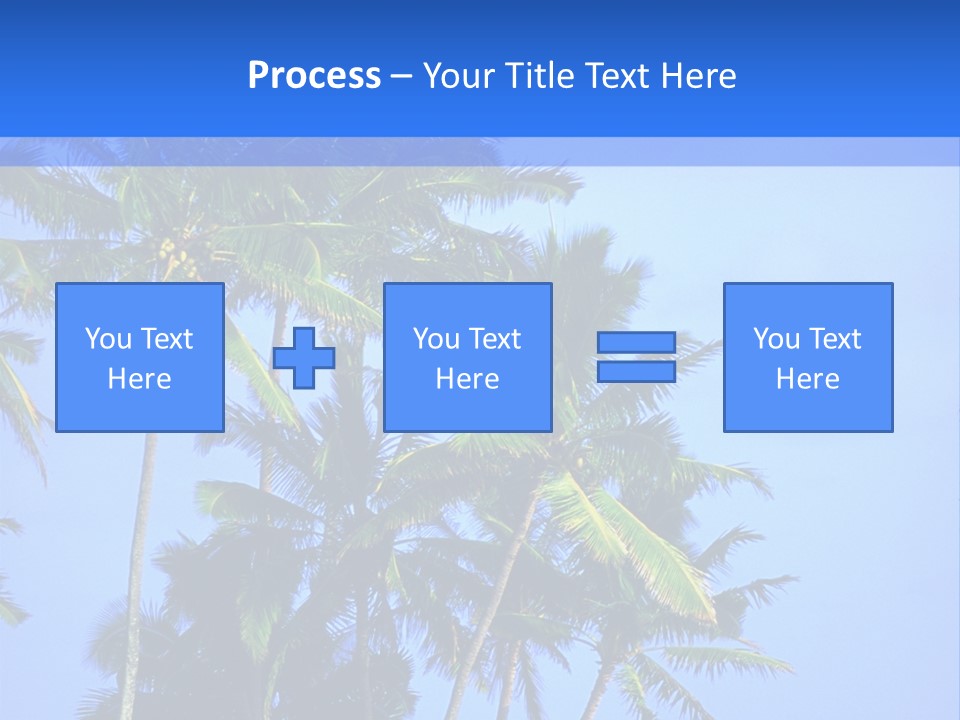 A Palm Tree On The Beach With The Ocean In The Background PowerPoint Template