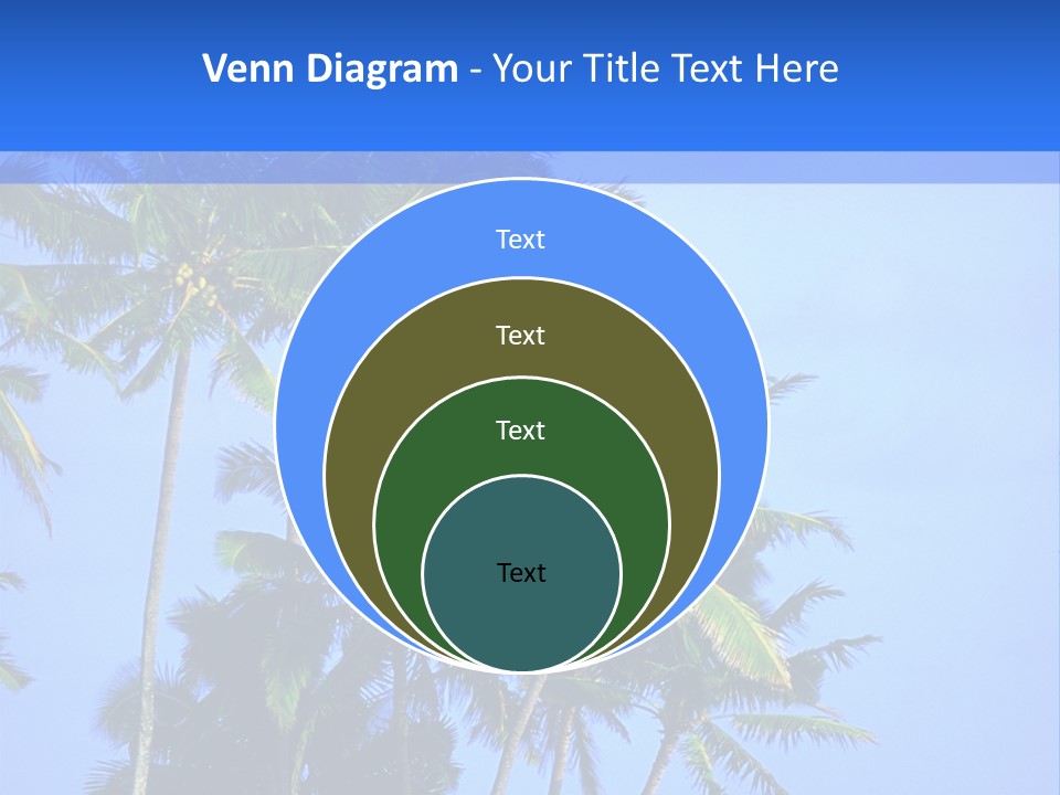 A Palm Tree On The Beach With The Ocean In The Background PowerPoint Template