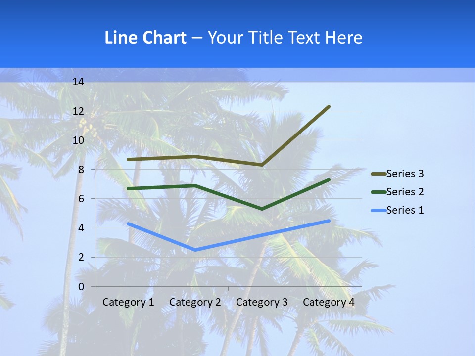 A Palm Tree On The Beach With The Ocean In The Background PowerPoint Template