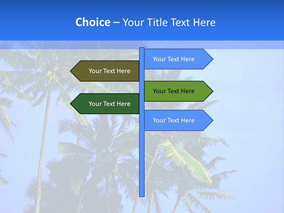 A Palm Tree On The Beach With The Ocean In The Background PowerPoint Template