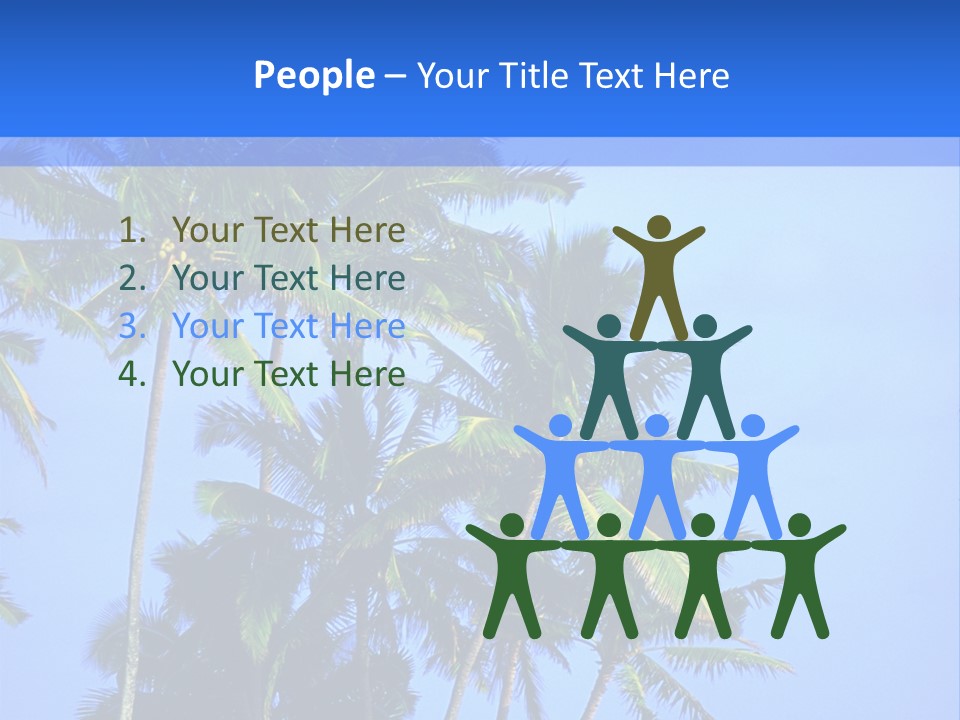 A Palm Tree On The Beach With The Ocean In The Background PowerPoint Template