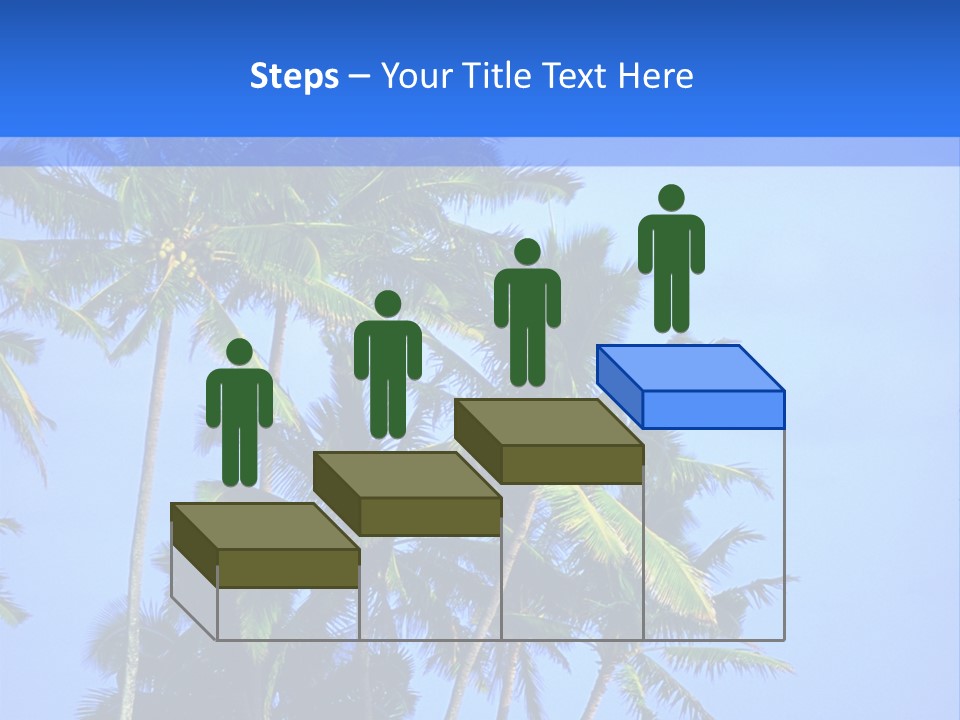 A Palm Tree On The Beach With The Ocean In The Background PowerPoint Template