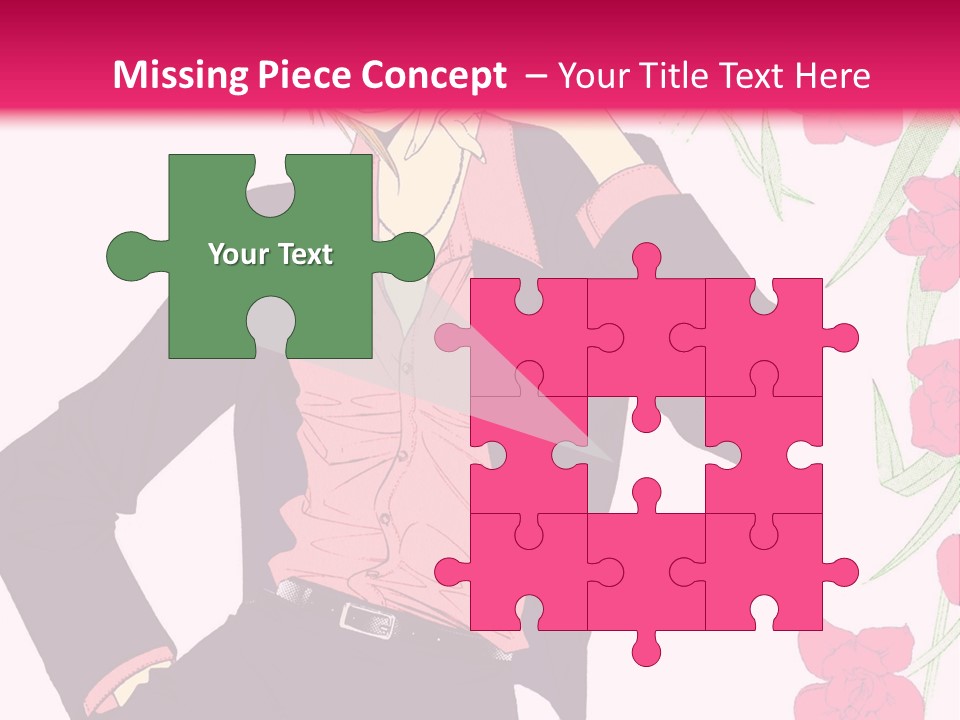 A Woman With Orange Hair And A Pink Shirt Is Standing In Front Of A Pink PowerPoint Template