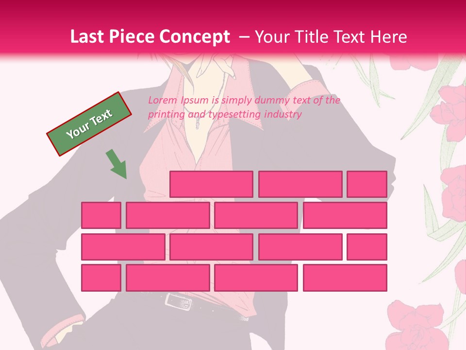 A Woman With Orange Hair And A Pink Shirt Is Standing In Front Of A Pink PowerPoint Template