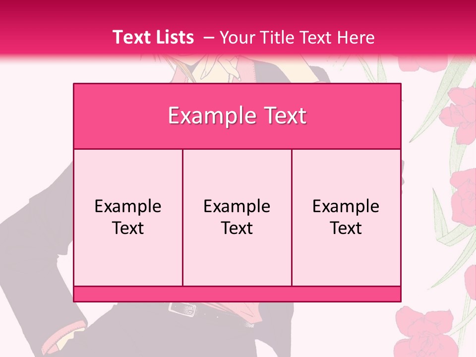 A Woman With Orange Hair And A Pink Shirt Is Standing In Front Of A Pink PowerPoint Template