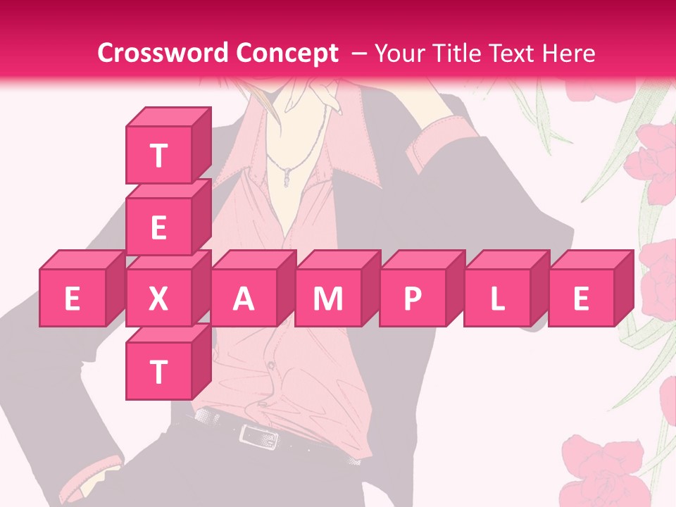 A Woman With Orange Hair And A Pink Shirt Is Standing In Front Of A Pink PowerPoint Template