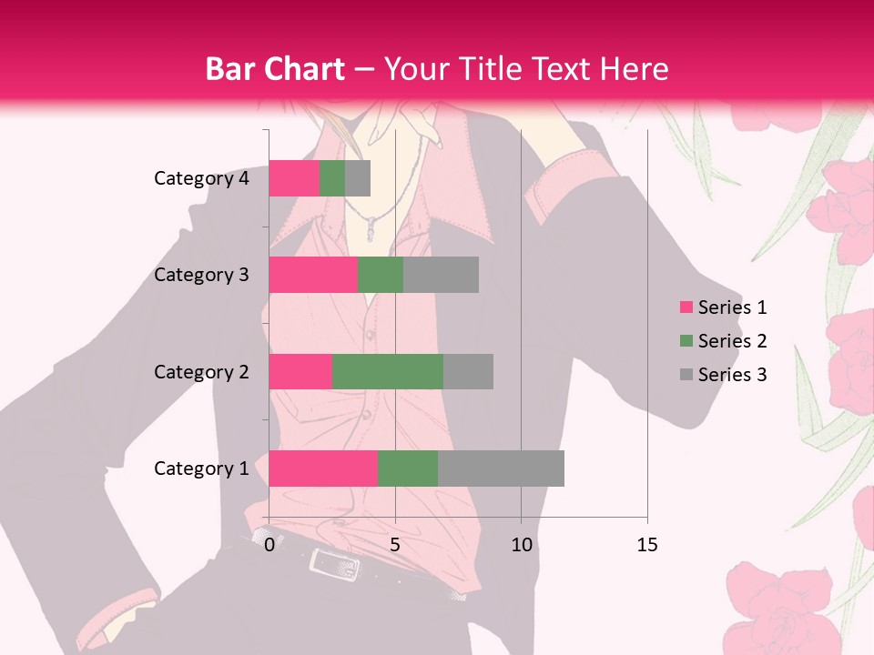 A Woman With Orange Hair And A Pink Shirt Is Standing In Front Of A Pink PowerPoint Template