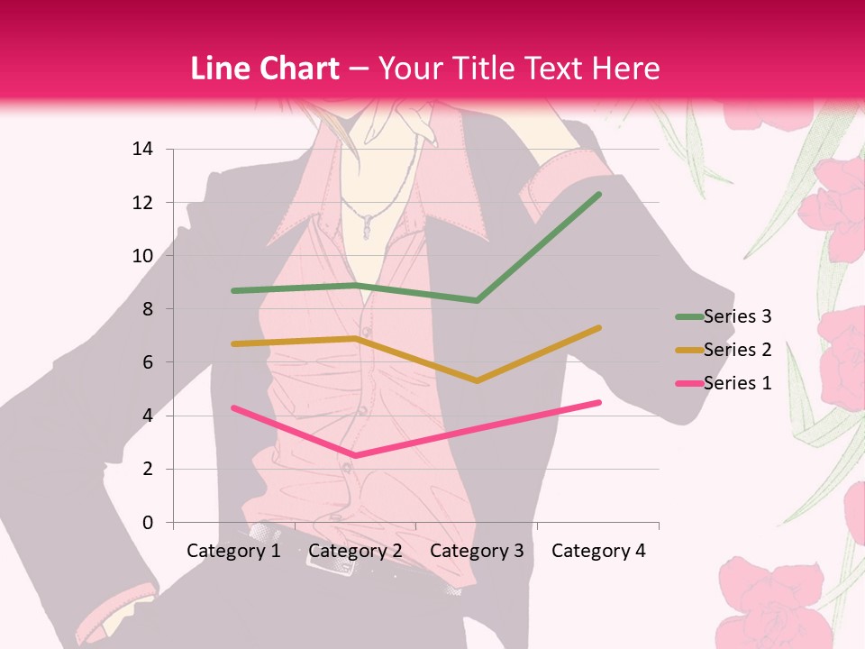 A Woman With Orange Hair And A Pink Shirt Is Standing In Front Of A Pink PowerPoint Template