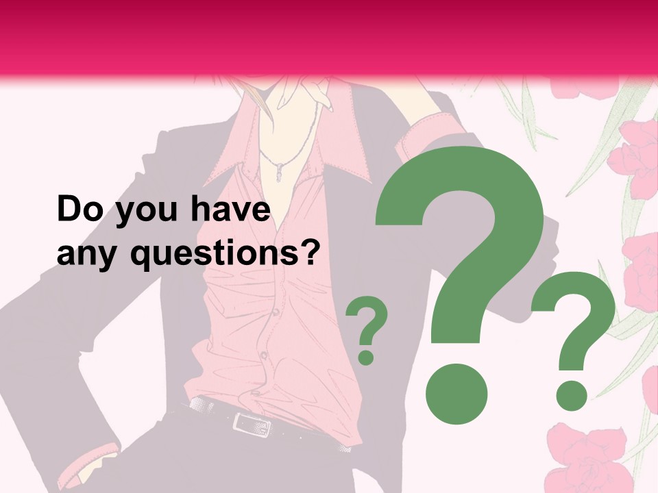 A Woman With Orange Hair And A Pink Shirt Is Standing In Front Of A Pink PowerPoint Template