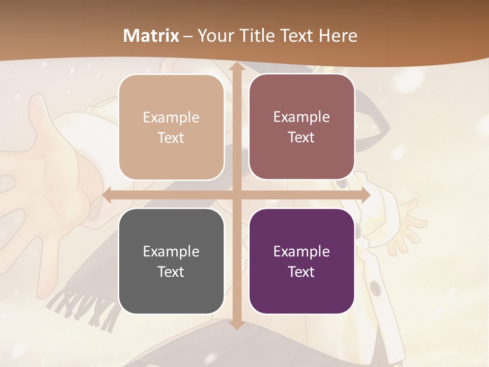 A Woman In A White Shirt And Black Skirt Is Standing In The Snow PowerPoint Template