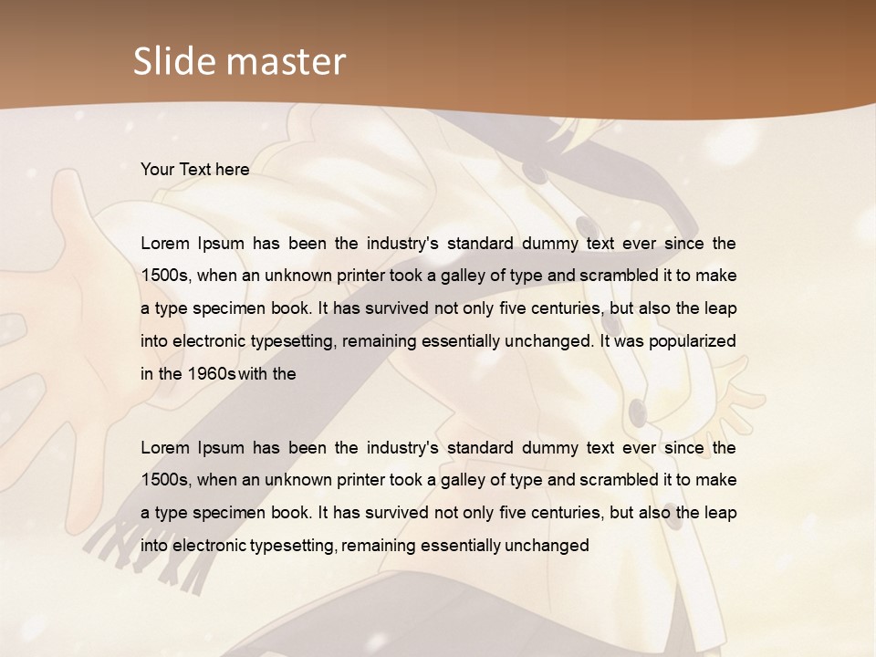 A Woman In A White Shirt And Black Skirt Is Standing In The Snow PowerPoint Template