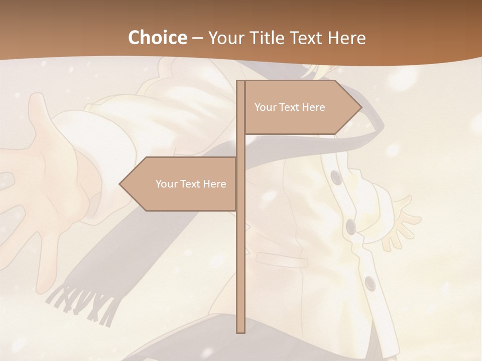 A Woman In A White Shirt And Black Skirt Is Standing In The Snow PowerPoint Template