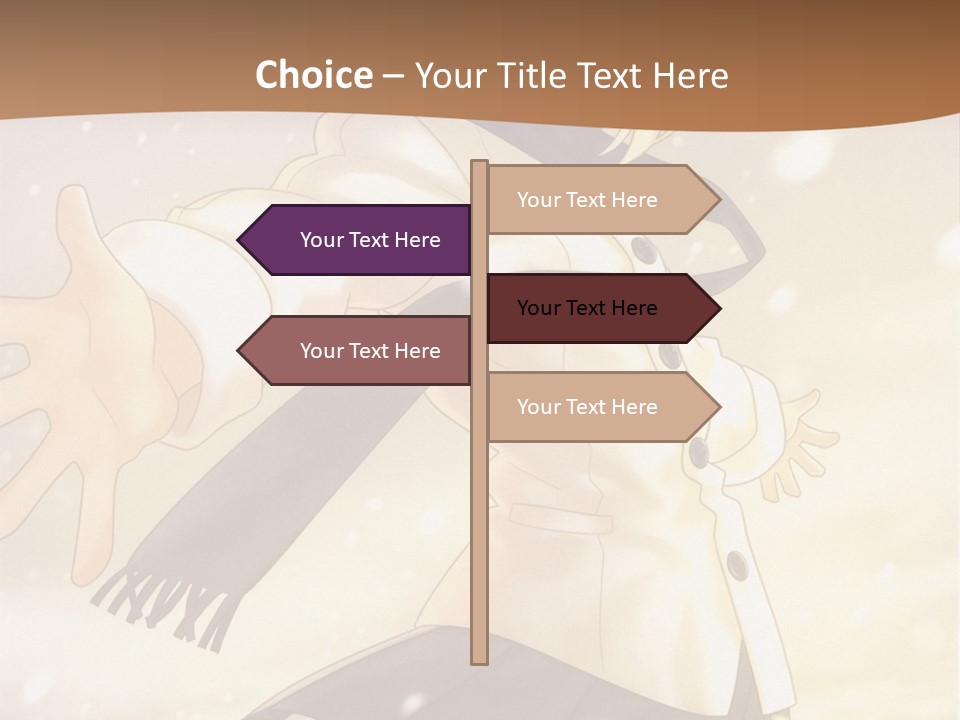 A Woman In A White Shirt And Black Skirt Is Standing In The Snow PowerPoint Template