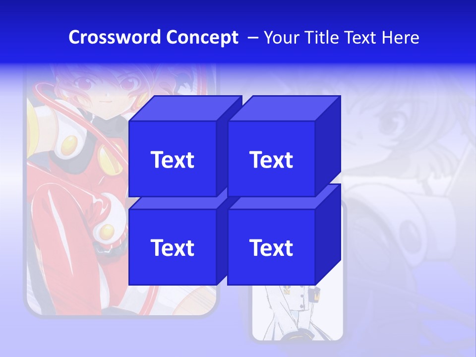 A Anime Character With A Blue Background PowerPoint Template