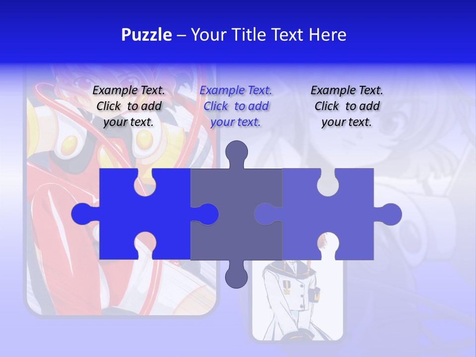 A Anime Character With A Blue Background PowerPoint Template