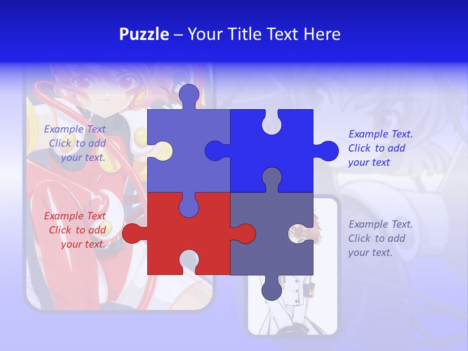 A Anime Character With A Blue Background PowerPoint Template