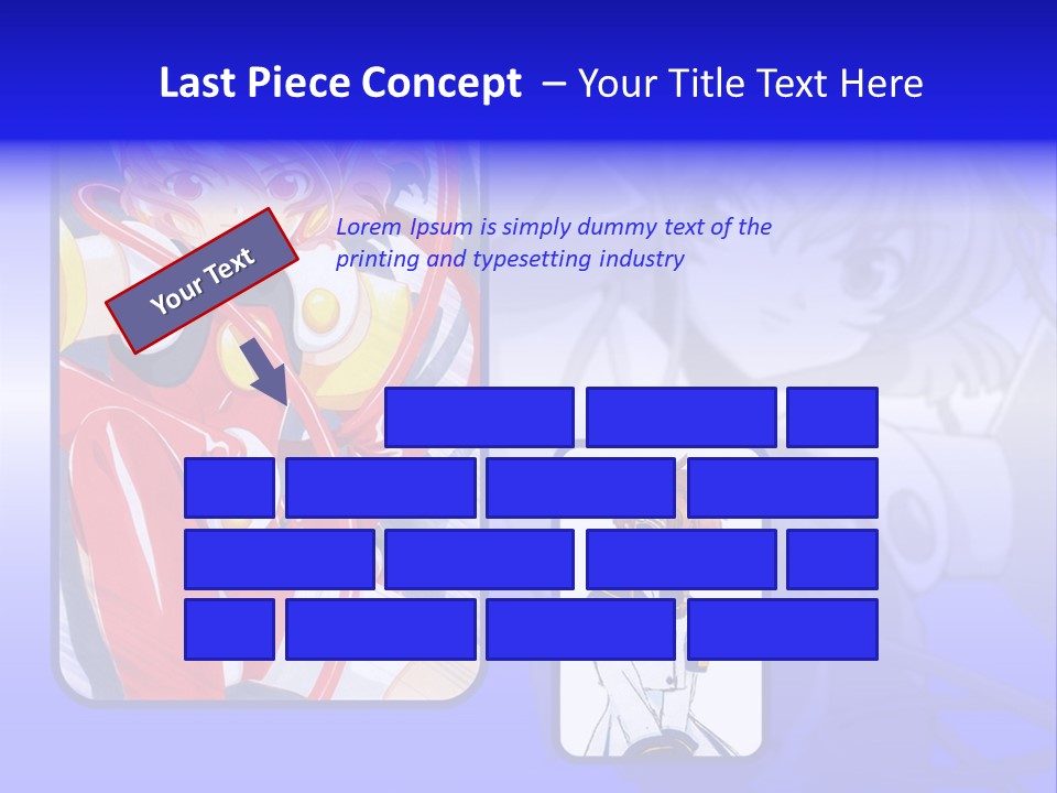 A Anime Character With A Blue Background PowerPoint Template