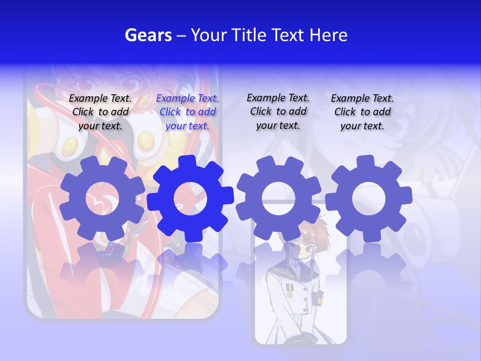 A Anime Character With A Blue Background PowerPoint Template