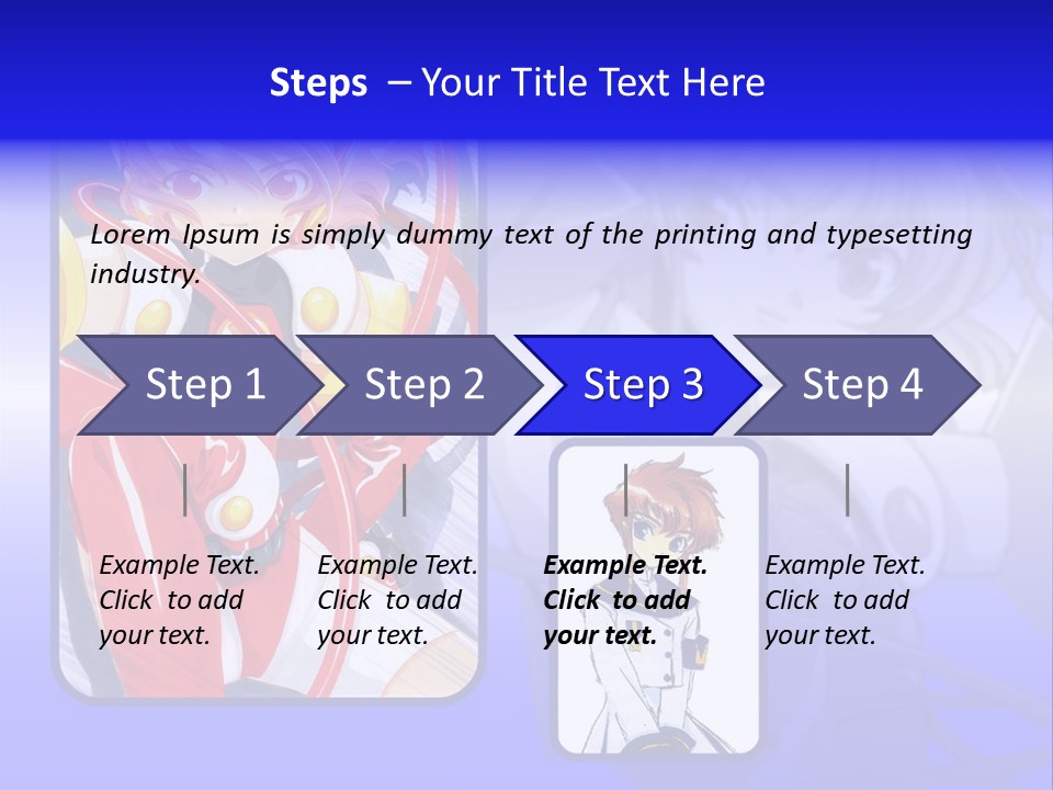 A Anime Character With A Blue Background PowerPoint Template