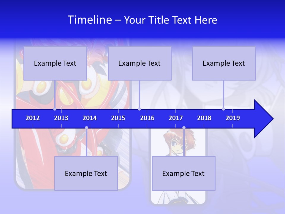 A Anime Character With A Blue Background PowerPoint Template