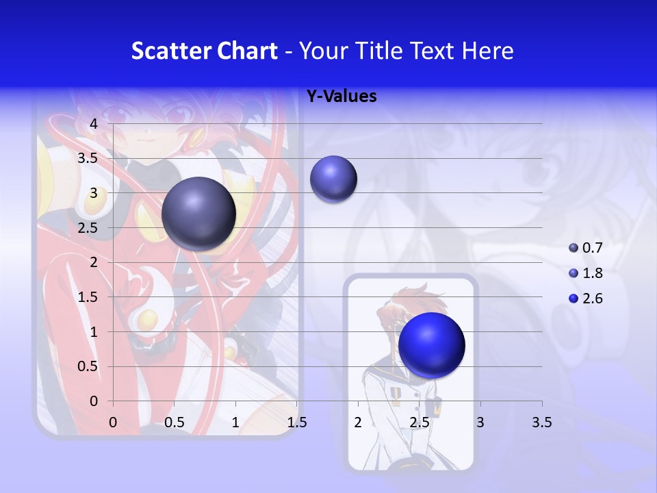 A Anime Character With A Blue Background PowerPoint Template