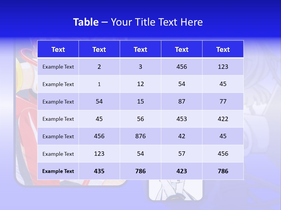 A Anime Character With A Blue Background PowerPoint Template