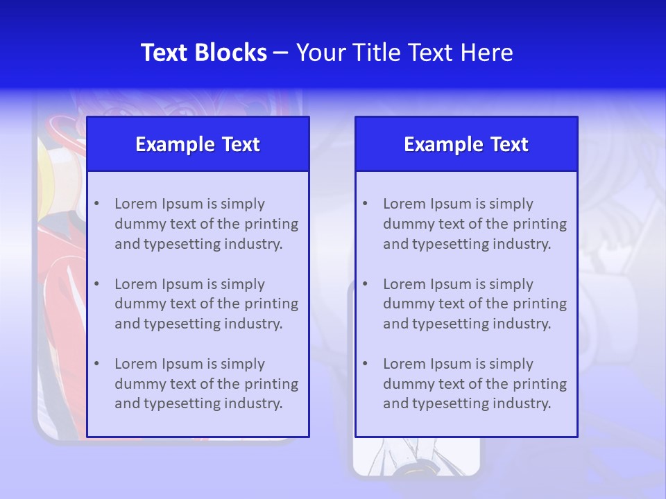 A Anime Character With A Blue Background PowerPoint Template