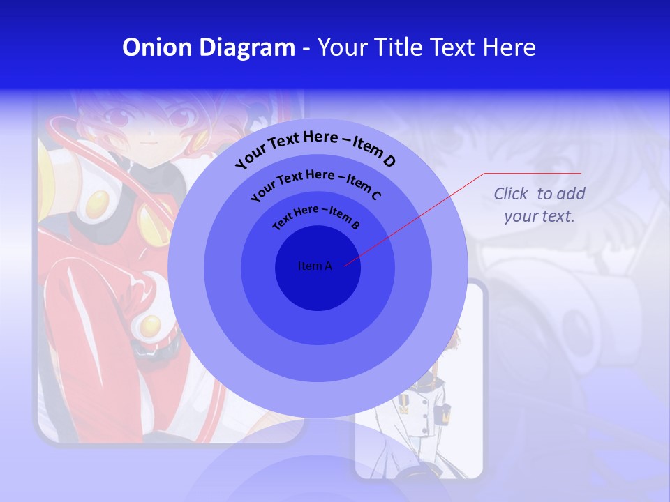 A Anime Character With A Blue Background PowerPoint Template