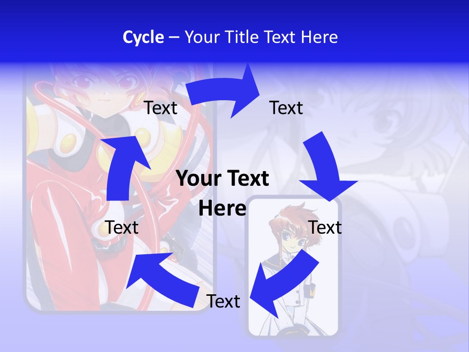 A Anime Character With A Blue Background PowerPoint Template