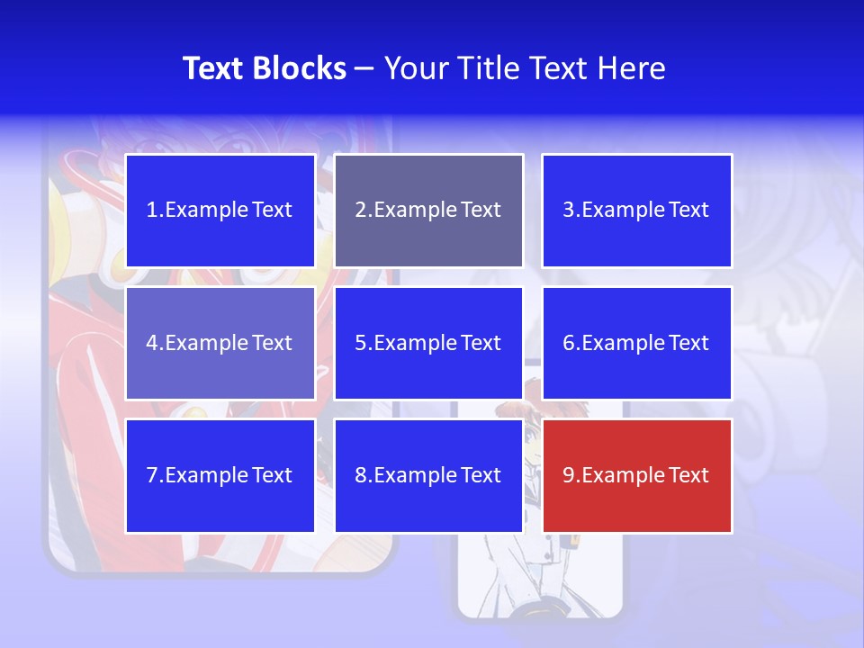 A Anime Character With A Blue Background PowerPoint Template