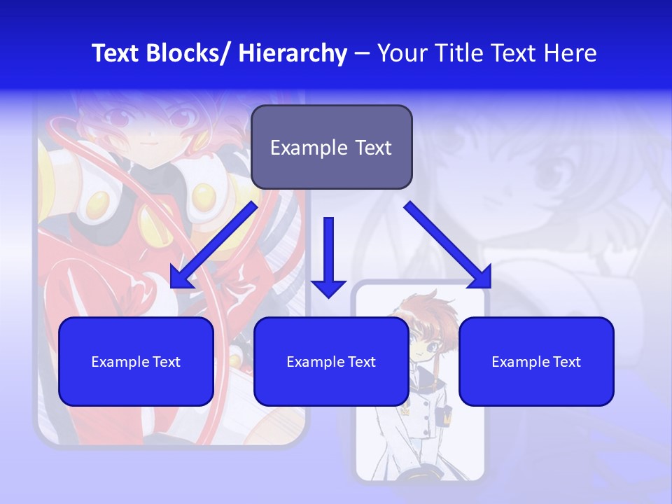 A Anime Character With A Blue Background PowerPoint Template