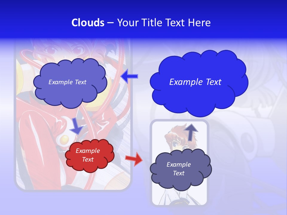 A Anime Character With A Blue Background PowerPoint Template