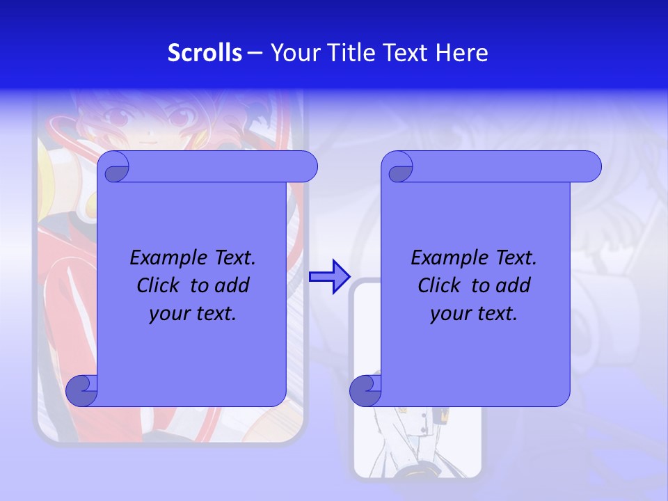 A Anime Character With A Blue Background PowerPoint Template