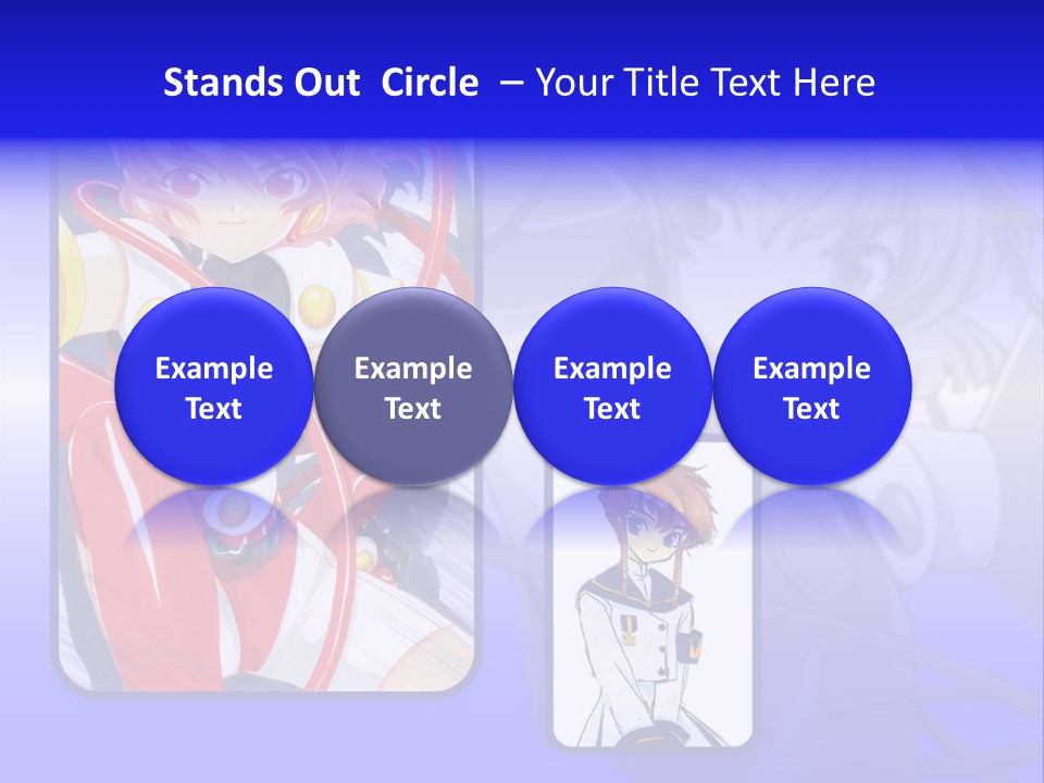 A Anime Character With A Blue Background PowerPoint Template