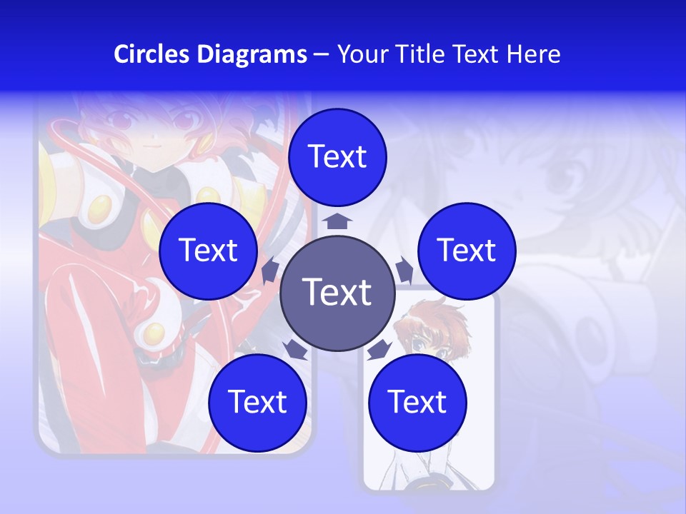 A Anime Character With A Blue Background PowerPoint Template