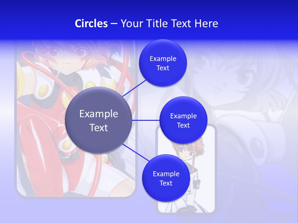A Anime Character With A Blue Background PowerPoint Template