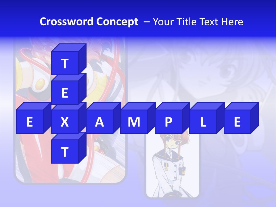 A Anime Character With A Blue Background PowerPoint Template