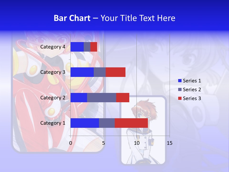 A Anime Character With A Blue Background PowerPoint Template