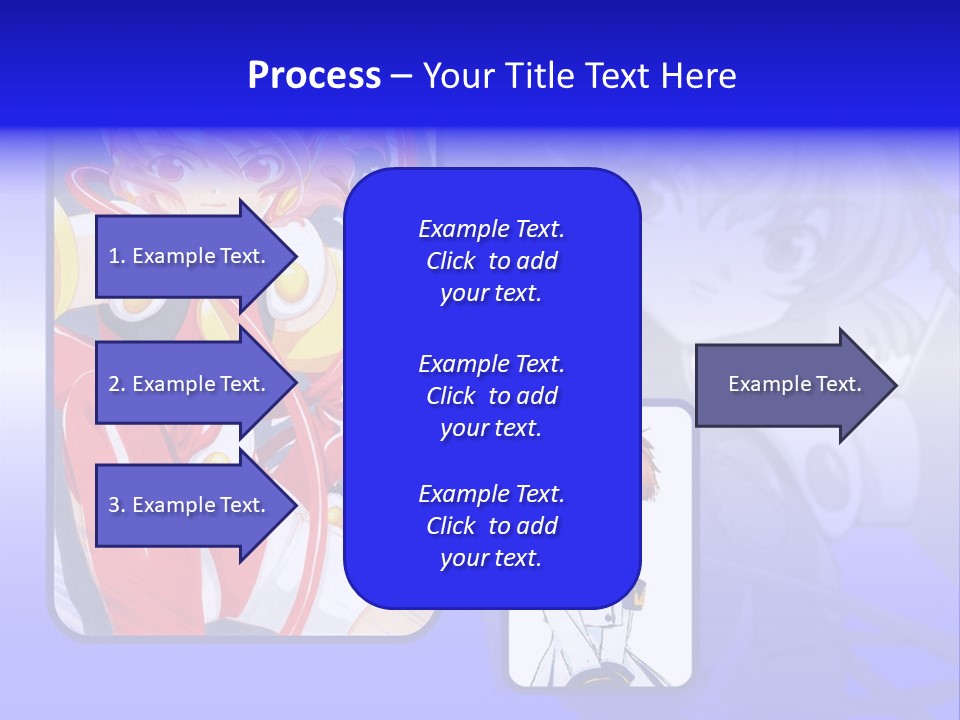 A Anime Character With A Blue Background PowerPoint Template