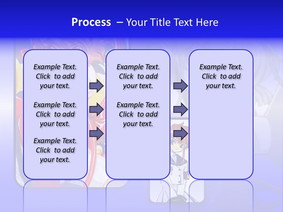 A Anime Character With A Blue Background PowerPoint Template